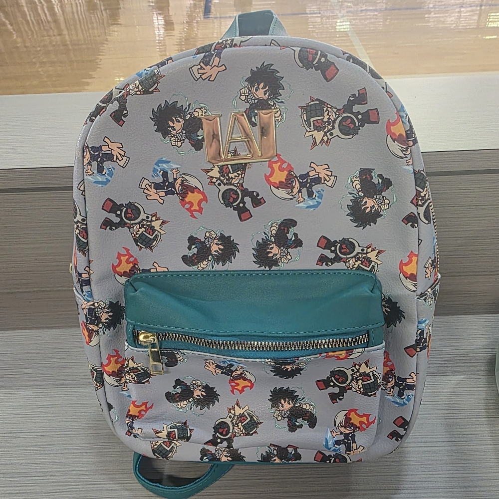 Bioworld‎ Anime Character Print Backpack with Teal Accents